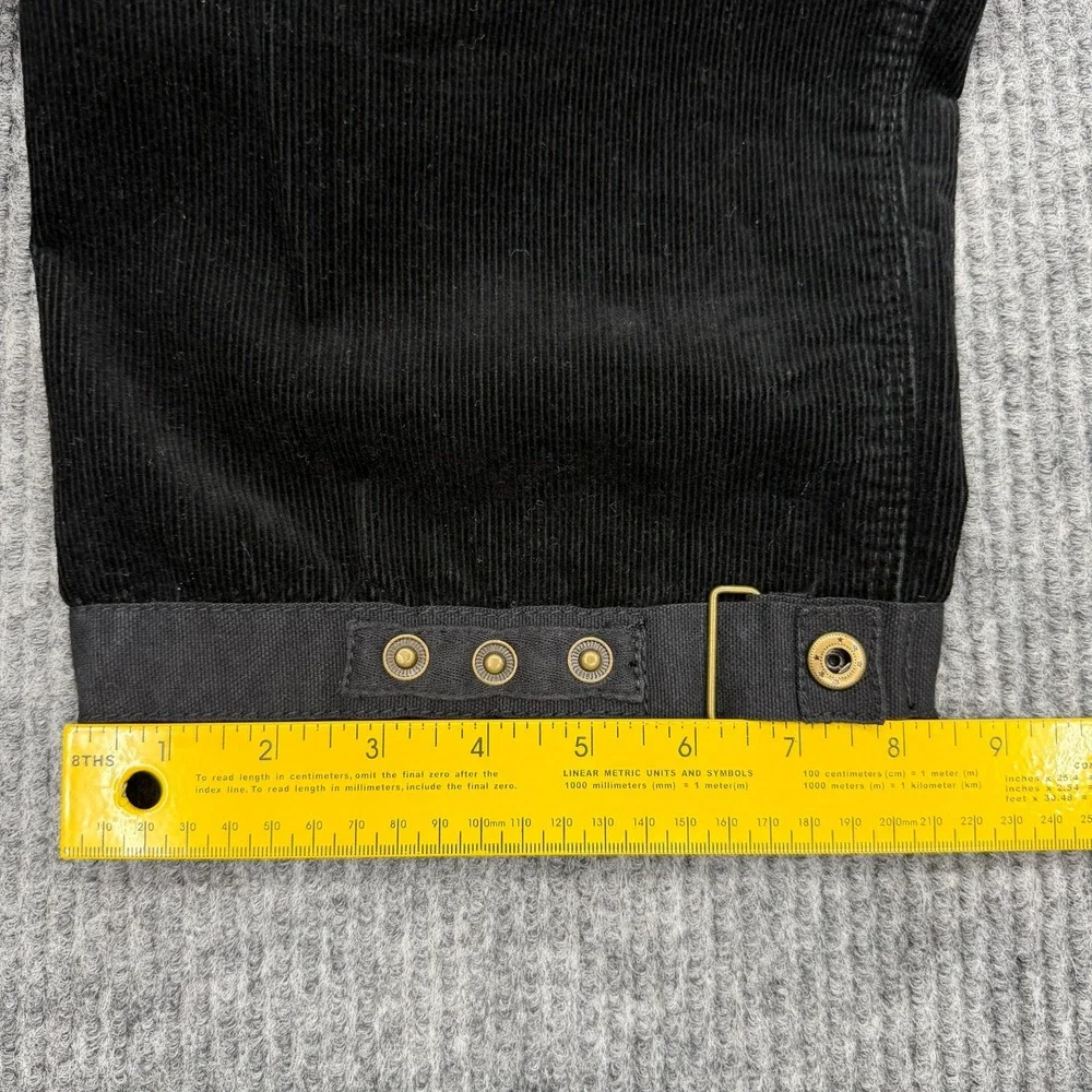 Vtg Polo Ralph Lauren Cargo Pants Mens 34x32 Black Paratrooper Corduroy Military